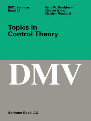 cover image of Topics in Control Theory